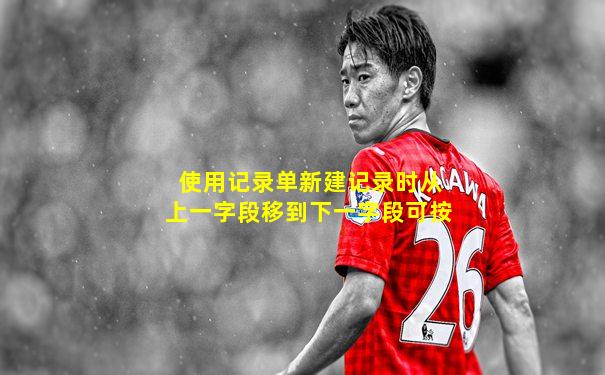 使用记录单新建记录时从上一字段移到下一字段可按