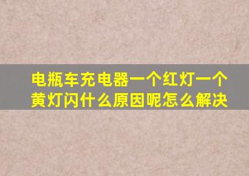 电瓶车充电器一个红灯一个黄灯闪什么原因呢怎么解决