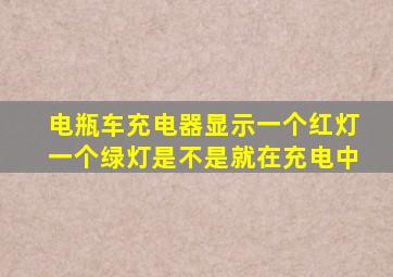 电瓶车充电器显示一个红灯一个绿灯是不是就在充电中