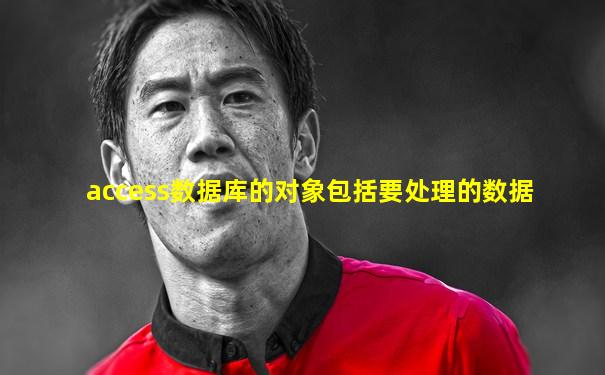 access数据库的对象包括要处理的数据